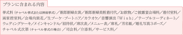 プランに含まれる内容